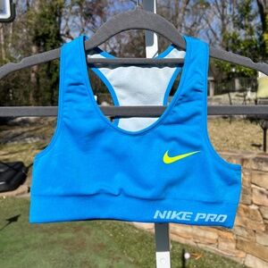 Nike Blue Pro Swoosh Compression Sports Bra
